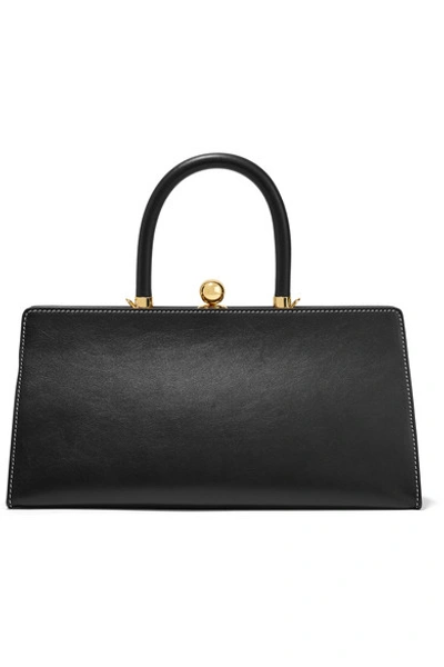 Ratio Et Motus Sister Frame Leather Top Handle Bag In Black