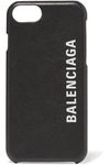 BALENCIAGA PRINTED TEXTURED-LEATHER IPHONE 7 AND 8 CASE