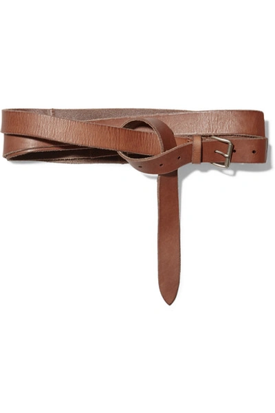 Isabel Marant Judd Leather Waist Belt In Brown