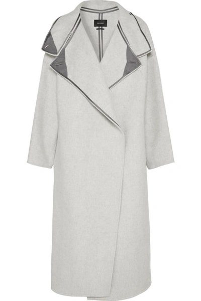 Isabel Marant Relton Oversized Brushed Wool-blend Coat In Light Gray