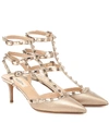 Valentino Rockstud Ankle Strap T. 65 In Gold