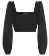 RACIL PAT MOIRE CROPPED TOP,P00391778