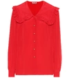 MIU MIU SILK CRÊPE DE CHINE BLOUSE,P00410579