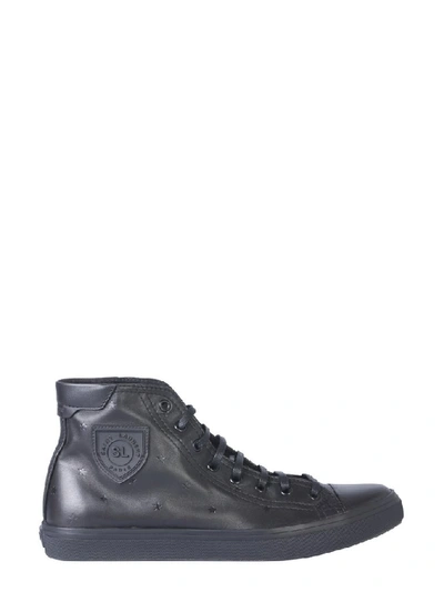 Saint Laurent Bedford High-top Leather Trainers In Black