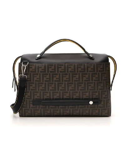 Fendi Brown Logoed By The Way Satchel