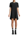 Rag & Bone Solo Short Sleeve Snap Side Dress In Blk