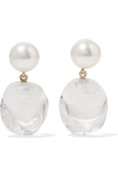 Sophie Bille Brahe Venus Murano 14-karat Gold, Pearl And Glass Earrings