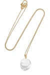 SOPHIE BILLE BRAHE MURANO SIMPLE 14-KARAT GOLD DIAMOND AND GLASS NECKLACE