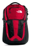 The North Face Recon Backpack In Tnf Red Ripstop/ Tnf Black