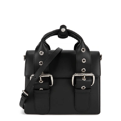 Vivienne Westwood Alex Medium Black Leather Top Handle Bag
