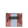 MARNI SMALL STRIPED COATED CANVAS POUCH