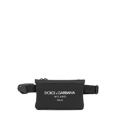 Dolce & Gabbana Black Logo-print Neoprene Belt Bag