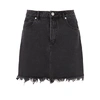 ABRAND A HIGH BLACK DENIM MINI SKIRT