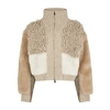 STELLA MCCARTNEY PANELLED FAUX FUR AND WOOL-BLEND JACKET
