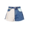 ABRAND A HIGH RELAXED PANELLED DENIM SHORTS