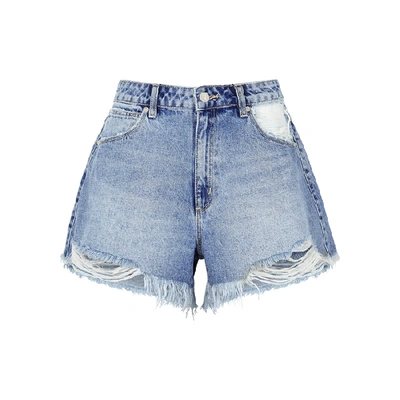 Abrand A Venice Blue Distressed Denim Shorts