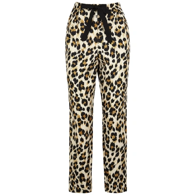 Boutique Moschino Leopard-print Slim-leg Trousers