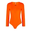 OFF-WHITE Orange stretch-fleece bodysuit