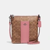 Coach Kitt Messenger Crossbody In Colorblock Signature Canvas - Women's In Pewter/tan True Pink