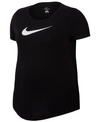 Nike Dri-fit Plus Size Logo Training Top In Black