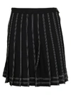 OFF-WHITE PLEATED MINI SKIRT BLACK NO COLOR,11009055