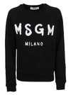 Msgm Logo Print Raglan Sweatshirt In Black