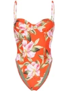 MARA HOFFMAN DESIREE FLORAL PRINT SWIMSUIT