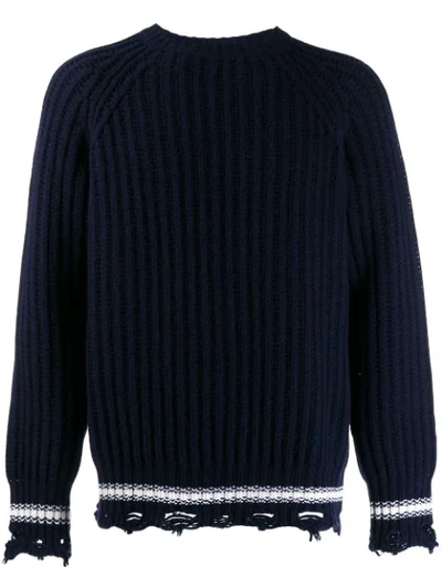 Golden Goose Contrast Trim Jumper In Blue