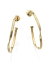 Marco Bicego Marrakech 18k Yellow Gold Twisted Hoop Earrings/1.5"