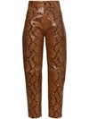 ATTICO python-effect tapered trousers