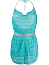 MISSONI EMBROIDERED FITTED PLAYSUIT