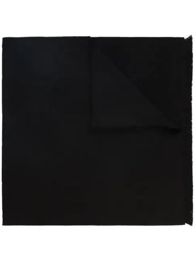 Gucci Gg Jacquard Wool Scarf In Black