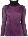 AVANT TOI RIBBED TURTLE NECK SWEATER