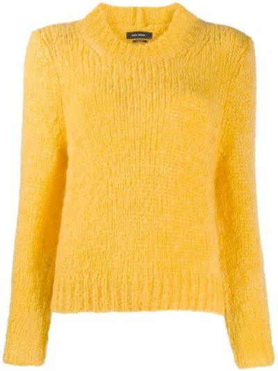 Isabel Marant Ribbed Trim Jumper In Yellow