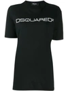 Dsquared2 Logo Cotton Jersey T-shirt In Black