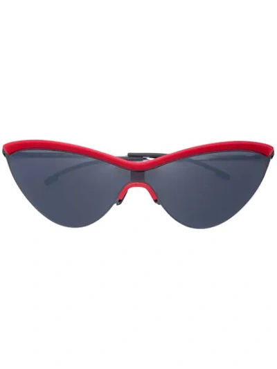 Mykita X Maison Margiela Cat-eye Sunglasses In Red