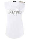 BALMAIN BALMAIN LOGO印花背心 - 白色