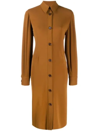 Aspesi Midi Shirt Dress - 棕色 In Brown