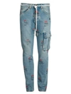 OFF-WHITE Indus Logo Printed Slim-Fit Jeans