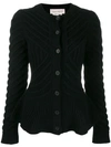 ALEXANDER MCQUEEN PEPLUM CARDIGAN