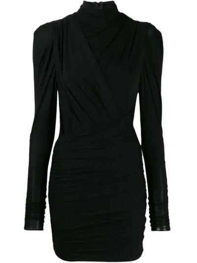 Isabel Marant Turtle-neck Fitted Dress In Black