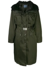 PRADA LONG BELTED COAT