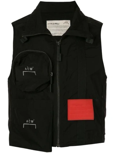 A-cold-wall* Black Polyester Waistcoat