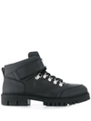 MOSCHINO FLAT HIKING BOOTS