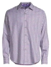 Robert Graham Classic-fit Hackman Cotton Shirt In Berry
