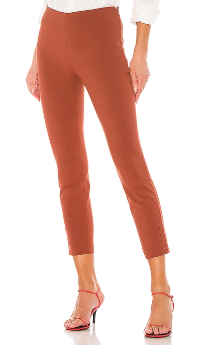 Theory Stretch Cotton Crop Trousers In Cognac