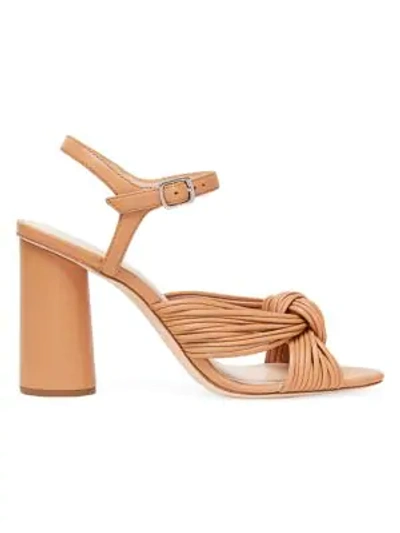 Loeffler Randall Cece Knotted Leather Sandals In Dune