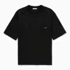 1989 Studio Crew Neck Cotton T-shirt With Embroidered Logo In Black