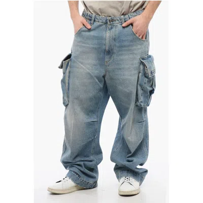 1989 Studio Acid Wash Effect Baggy Fit Cargo Jeans 25cm In Multi