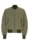 1989 Studio Nylon Bomber Jacket With Back Embossed Logo In Green